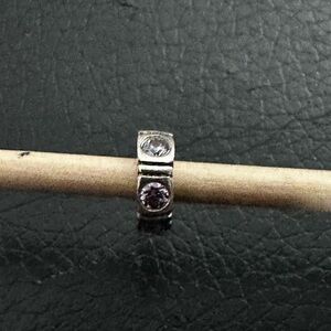 Authentic Pandora “Trinity Spacer” Purple Stones